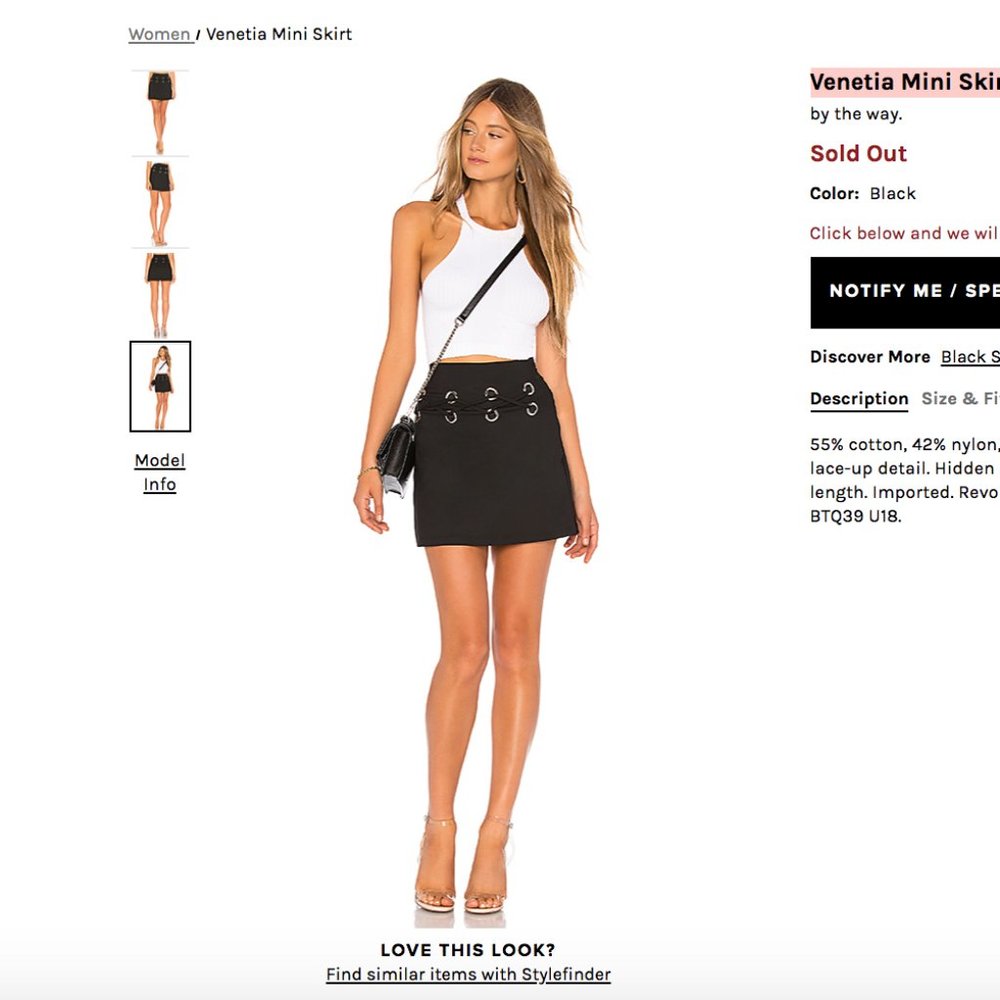 by the way Venetia Mini Skirt